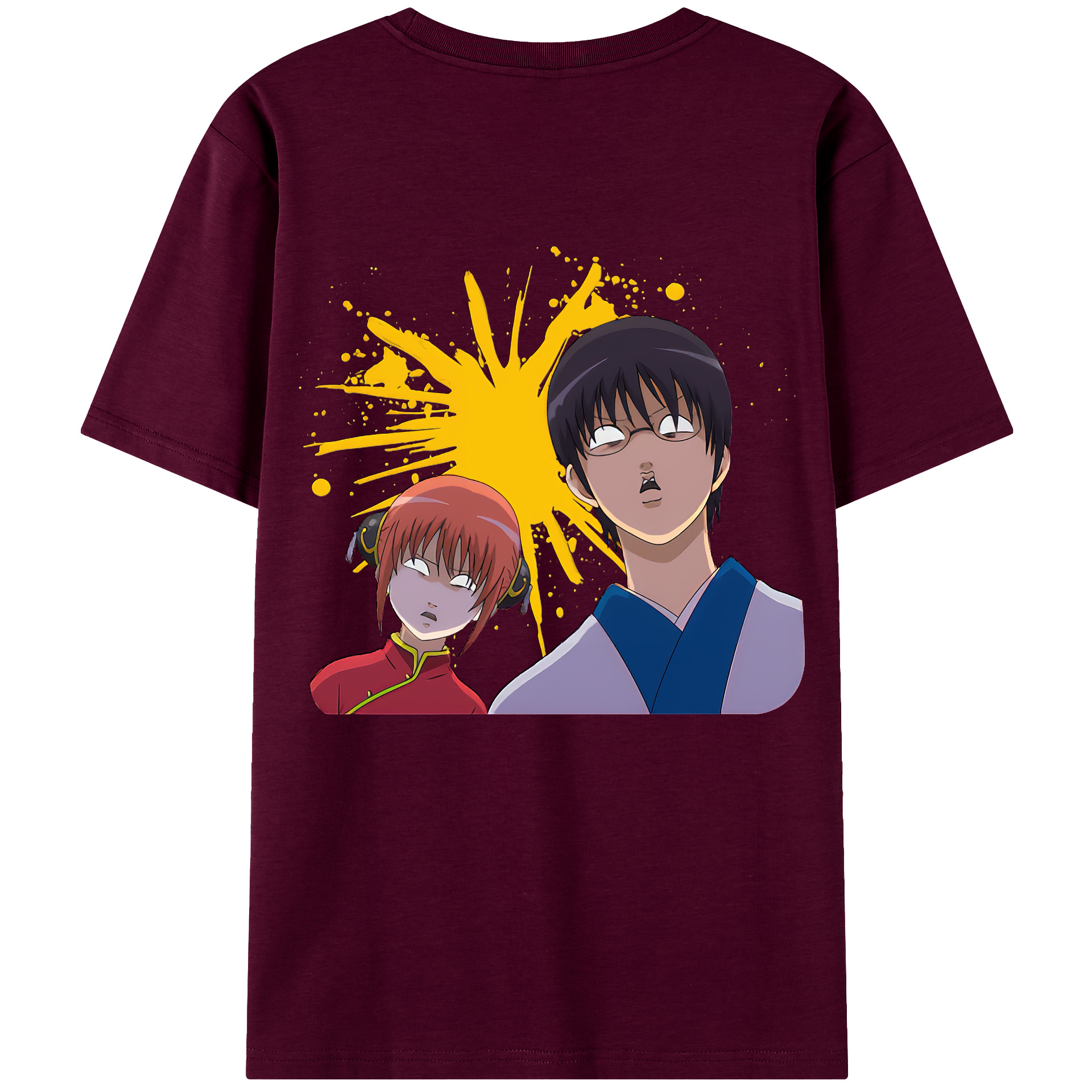 （画像用） ぎんたま 坂田銀時（さかたぎんとき） 神楽 志村新八（しむら しんぱち） GINTAMA Sakata Gintoki Kagura Shimura Shinpachi レディース半袖Tシャツ(バックプリント)